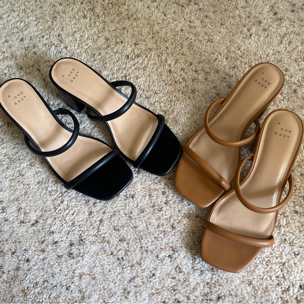 2 pairs sandal heels